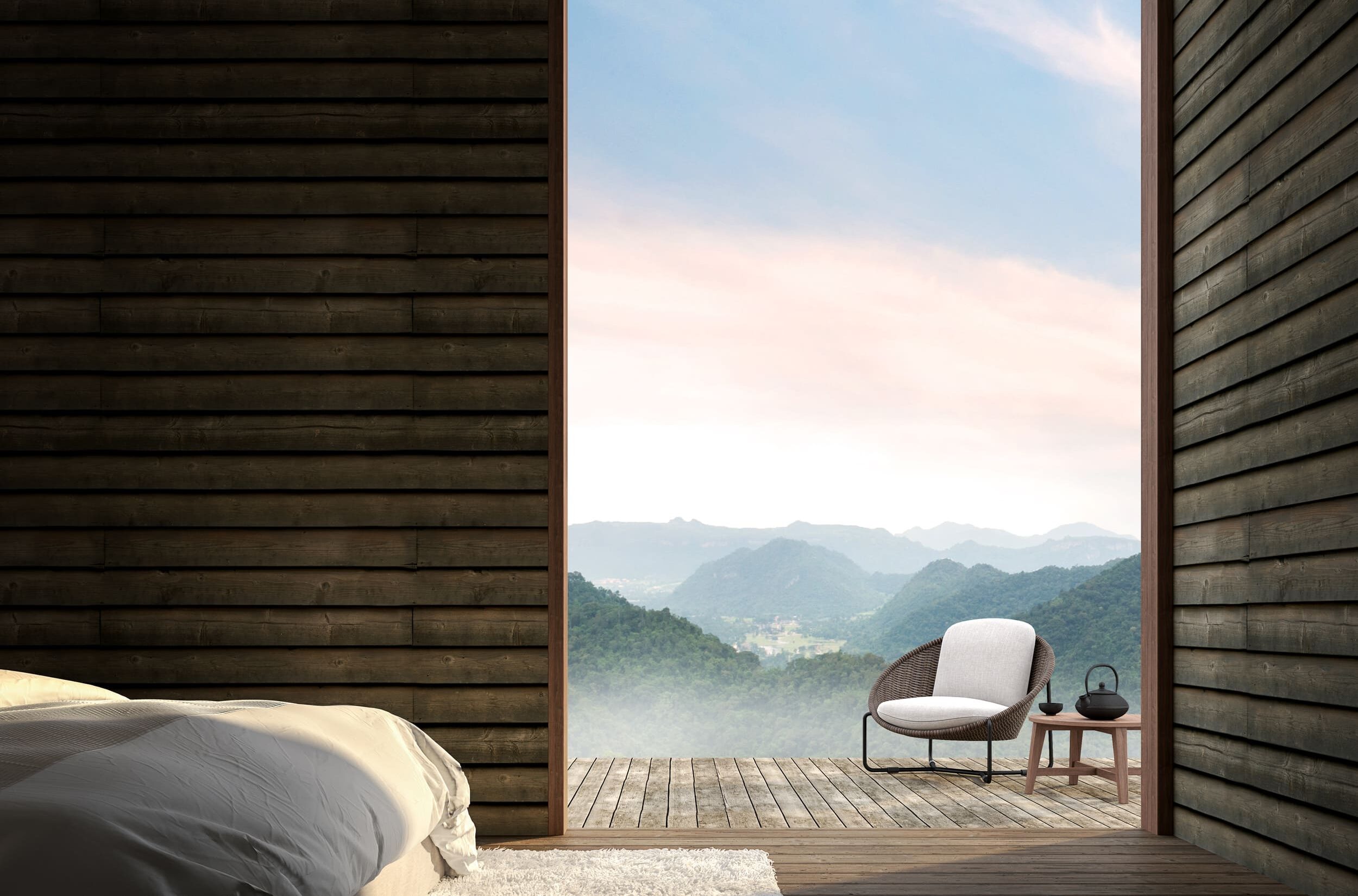 Chambre avec vue Note de D'co - Aménagement de suite parentale dans le Chablais